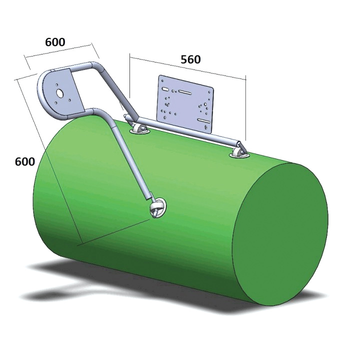 Стойка рулевая с креплением на баллон надувной лодки 25мм в Ухте