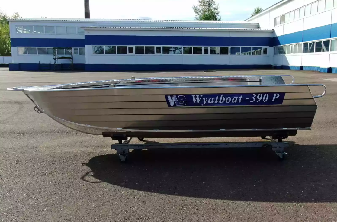 Алюминиевая лодка Wyatboat-390РМ увеличенный борт в Ухте