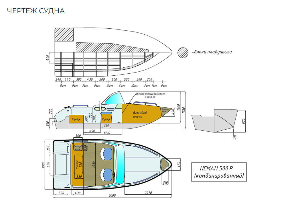 Комбинированный катер Neman-500 P в Ухте