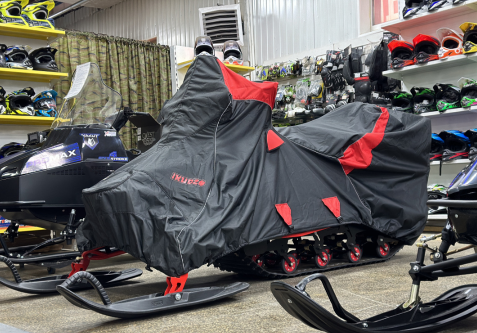 Чехол транспорт. снегохода IKUDZO HUNTER черно-красный Оксфорд ПРЕМИУМ качества с лого IKUDZO в Ухте