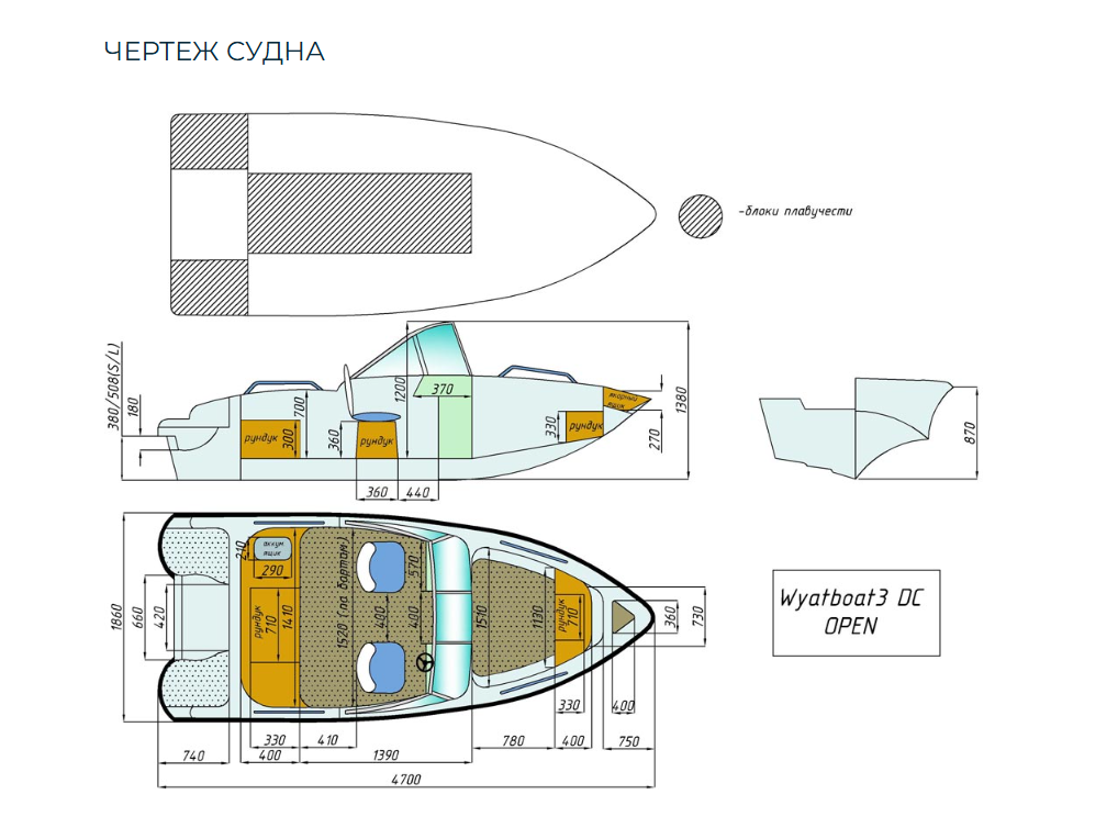 Стеклопластиковый катер Wyatboat-3 DC Open в Ухте
