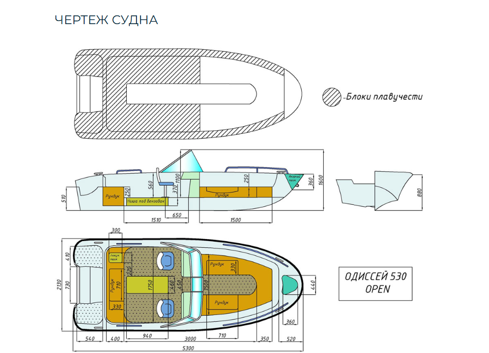 Стеклопластиковый катер Neman-530 Open в Ухте