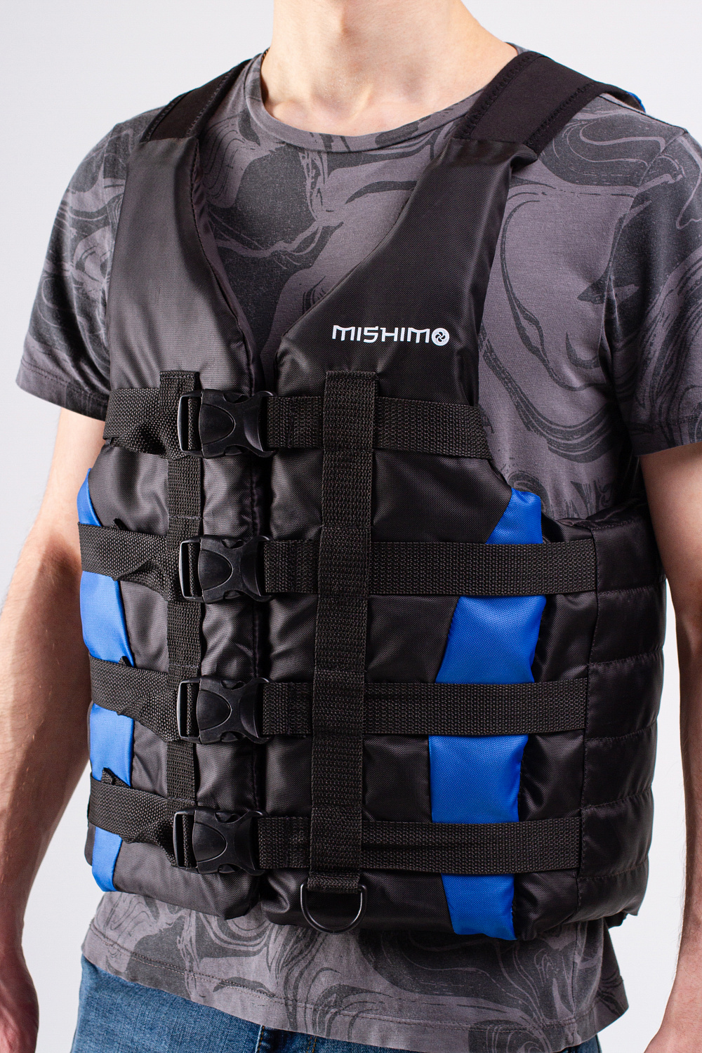 Жилет спасательный MISHIMO PRO Премиум качества Черно-синий в Ухте