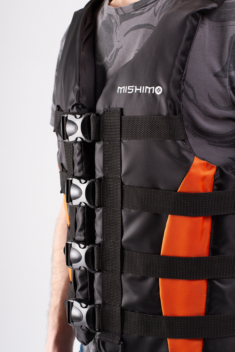 Жилет спасательный MISHIMO PRO Премиум качества Черно-оранжевый в Ухте